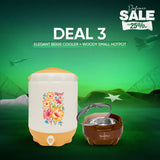 Deal 3: Elegant Beige Cooler + Woody Small Hotpot