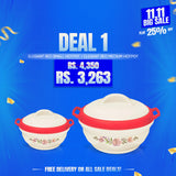 Deal 1: Elegant Red Small Hotpot + Elegant Red Medium Hotpot